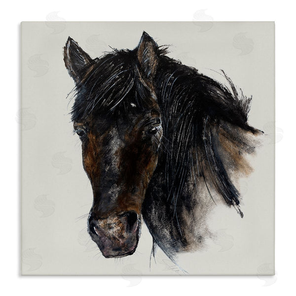 stupell industries Filippo Ioco | Paint Stroke Black Horse Wall Art