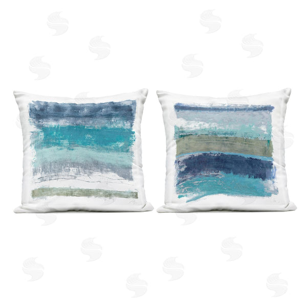 Stupell Industries Filippo Ioco | Weathered Abstract In Cool Tones Printed Throw Pillow Set