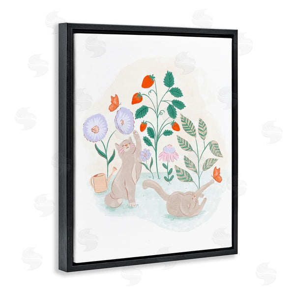 Stupell Industries Fineapple Pear | Cats Playing In Garden