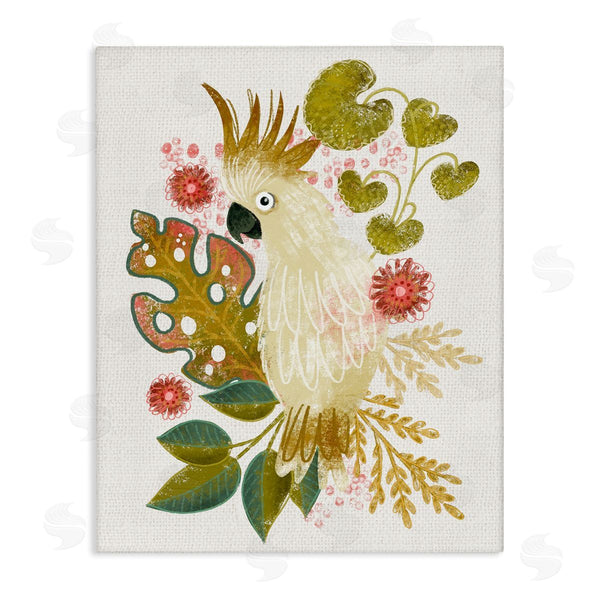 stupell industries Fineapple Pear | Cockatoo and Tropical Leaves