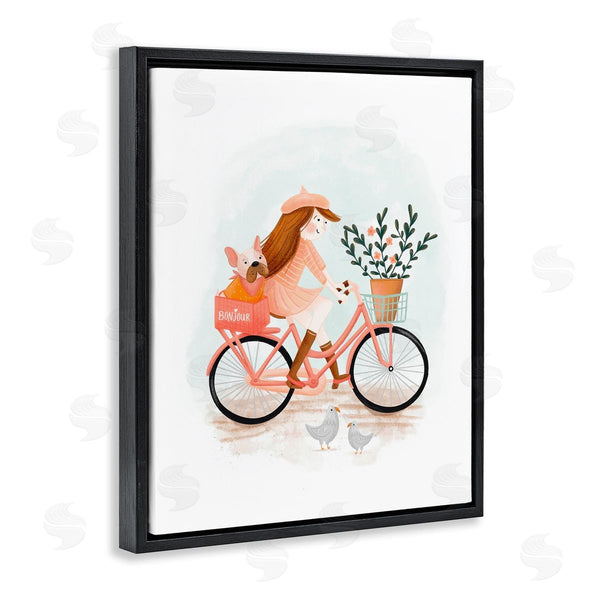 Stupell Industries Fineapple Pear | Paris Girl On Bike