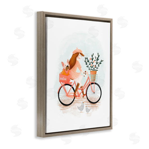 Stupell Industries Fineapple Pear | Paris Girl On Bike