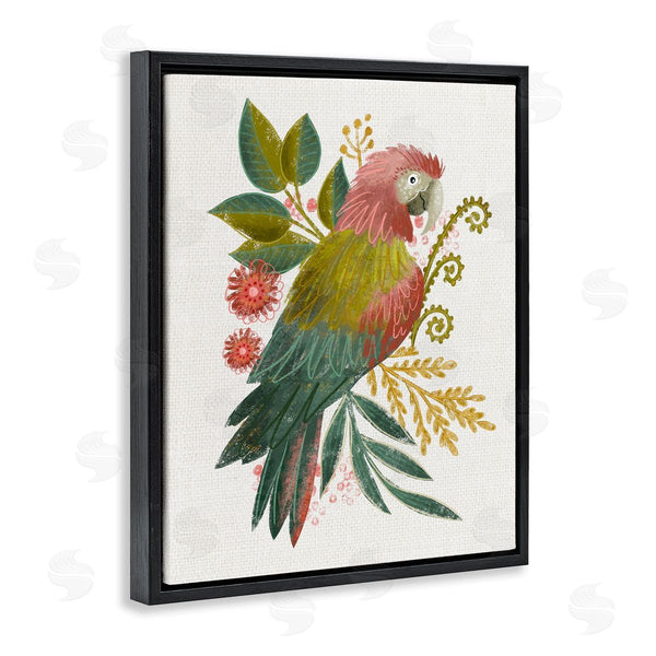 Stupell Industries Fineapple Pear | Parrot With Eclectic Leaves