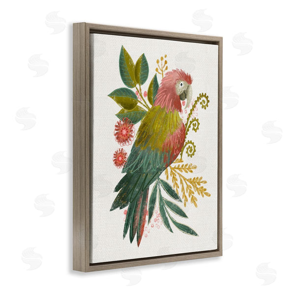 Stupell Industries Fineapple Pear | Parrot With Eclectic Leaves