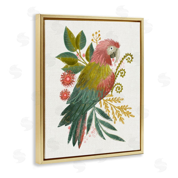 Stupell Industries Fineapple Pear | Parrot With Eclectic Leaves