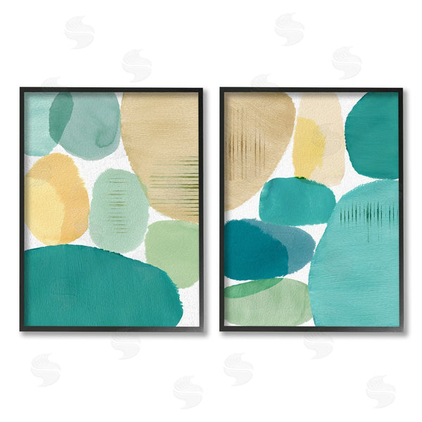 Stupell Industries Flora Kouta | Abstract Green Geometric