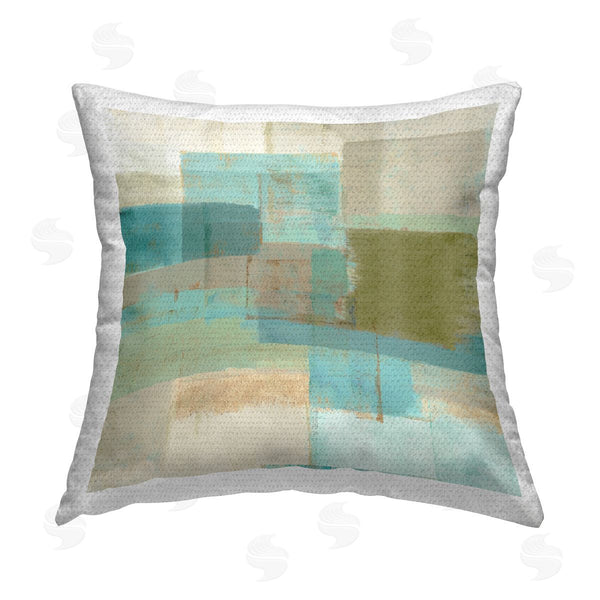 Stupell Industries Flora Kouta | Abstract Overlapping Shapes Printed Throw Pillow