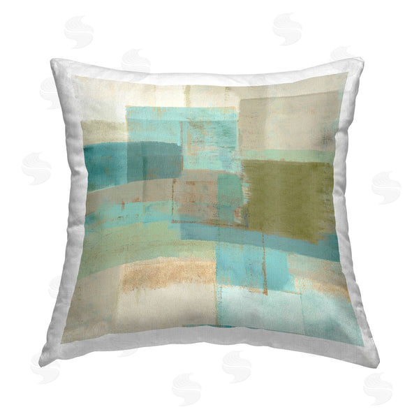 stupell industries Flora Kouta | Abstract Overlapping Shapes Printed Throw Pillow