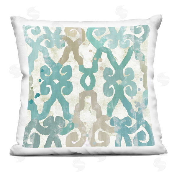 stupell industries Flora Kouta | Blue Geometric Outline Pattern Printed Throw Pillow