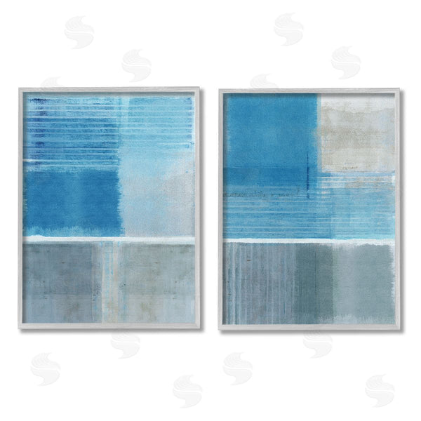 Stupell Industries Flora Kouta | Blue Rustic Abstraction