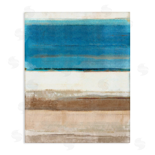 stupell industries Flora Kouta | Blue & Tan Abstraction