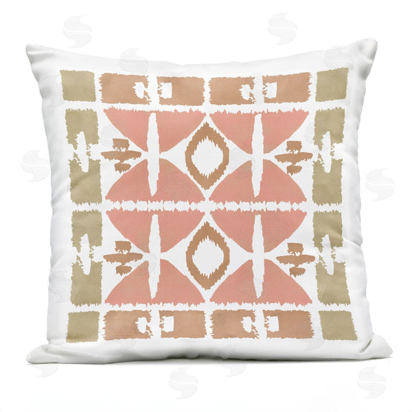 Stupell Industries Flora Kouta | Bohemian Ikat Geometric Shapes Printed Throw Pillow