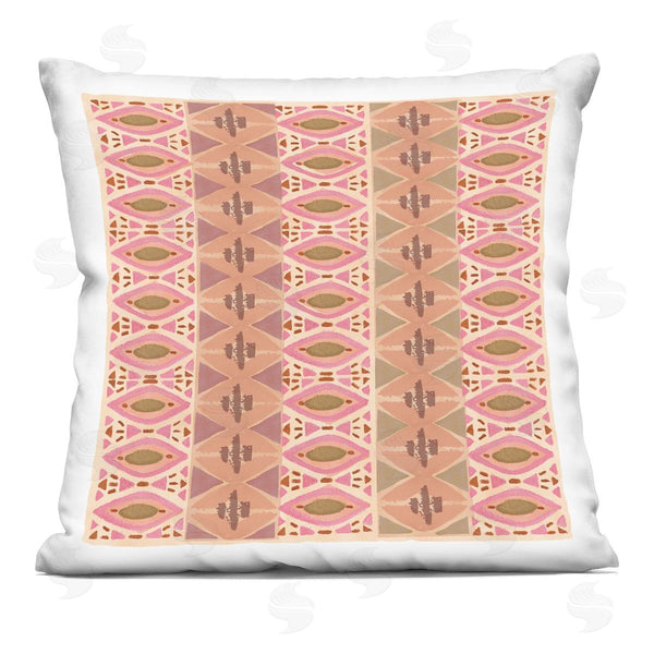 stupell industries Flora Kouta | Boho Diamond Shape Pattern Printed Throw Pillow