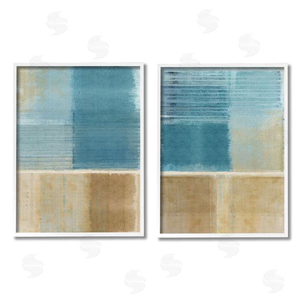 Stupell Industries Flora Kouta | Brown & Blue Abstraction