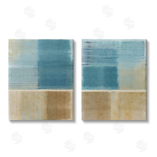 stupell industries Flora Kouta | Brown & Blue Abstraction