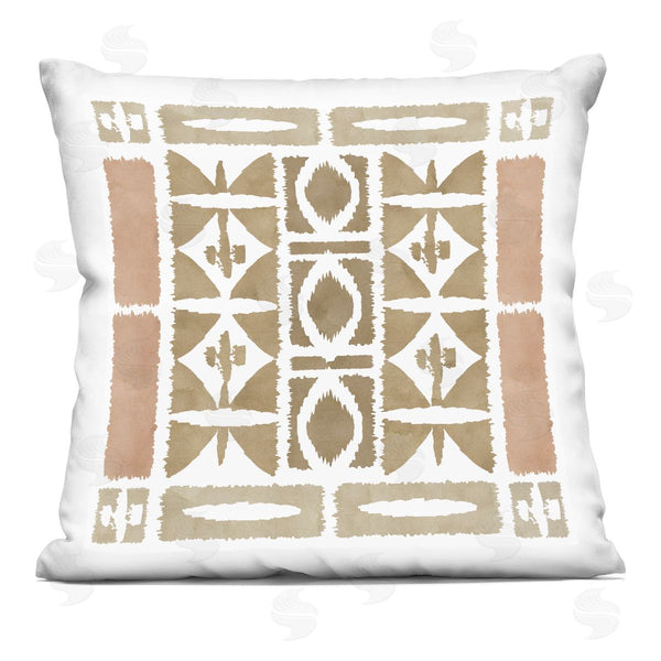 stupell industries Flora Kouta | Earthy Linear Symmetrical Shapes Printed Throw Pillow