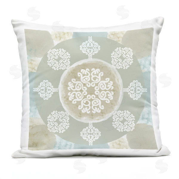 Stupell Industries Flora Kouta | Earthy Muted Geometric Pattern Printed Throw Pillow