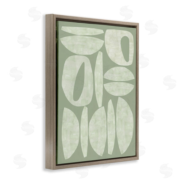 Stupell Industries Flora Kouta | Green Contemporary Shapes
