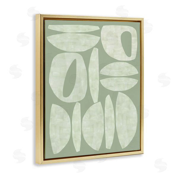 Stupell Industries Flora Kouta | Green Contemporary Shapes