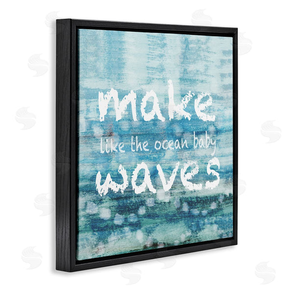 Stupell Industries Flora Kouta | Make Waves Like The Ocean Baby Abstract Wall Art