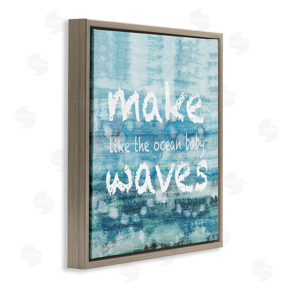 Stupell Industries Flora Kouta | Make Waves Like The Ocean Baby Abstract Wall Art