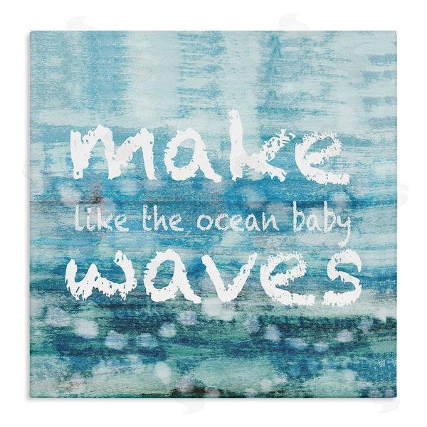 stupell industries Flora Kouta | Make Waves Like The Ocean Baby Abstract Wall Art