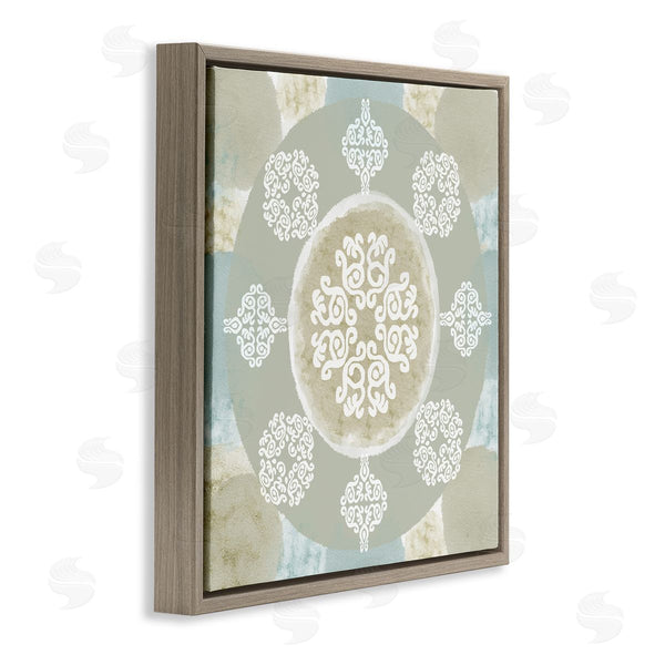 Stupell Industries Flora Kouta | Mint And Beige Mandala