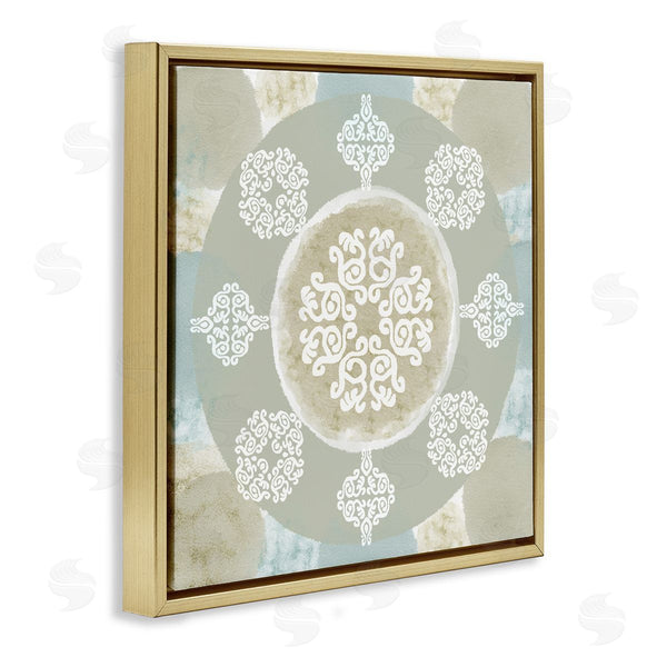 Stupell Industries Flora Kouta | Mint And Beige Mandala