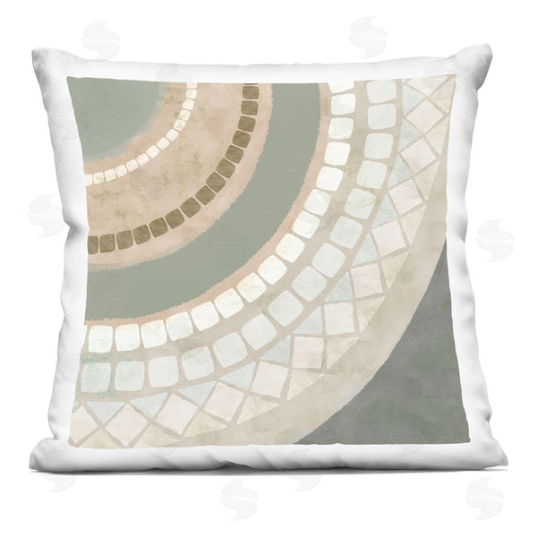 stupell industries Flora Kouta | Mosaic Beige Earth Tones Printed Throw Pillow