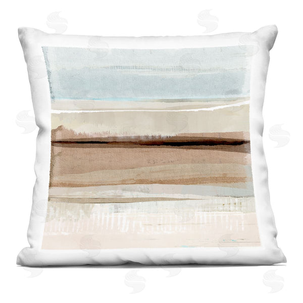 stupell industries Flora Kouta | Muted Abstract Landscape Gradient Printed Throw Pillow