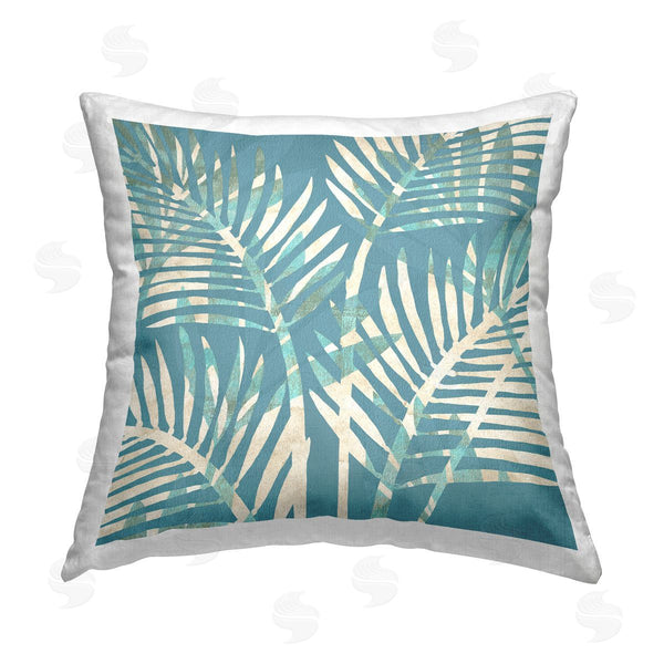 stupell industries Flora Kouta | Tropical Palm Leaves Printed Throw Pillow