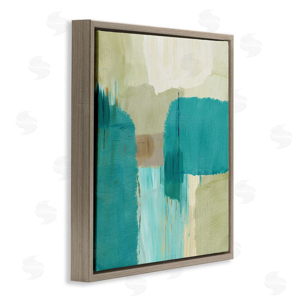 Stupell Industries Flora Kouta | Turquoise Brush Strokes