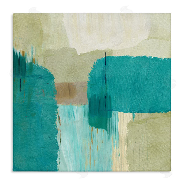 stupell industries Flora Kouta | Turquoise Brush Strokes