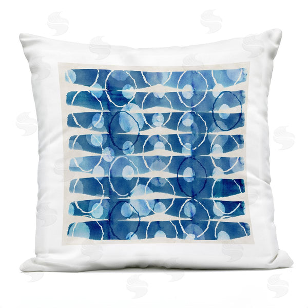 Stupell Industries Flora Kouta | Vivid Blue Shapes Circles Printed Throw Pillow