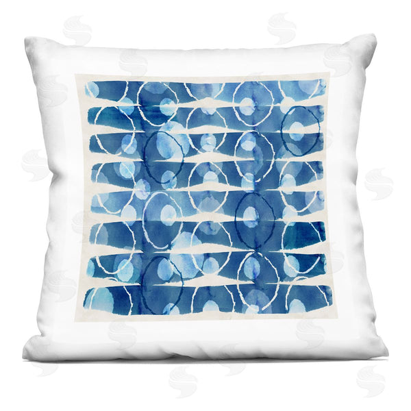 stupell industries Flora Kouta | Vivid Blue Shapes Circles Printed Throw Pillow
