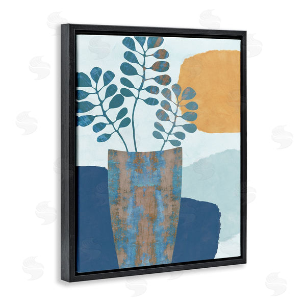 Stupell Industries Flora Kouta | Western Eucalyptus Plant Vase Orange Sun Wall Art