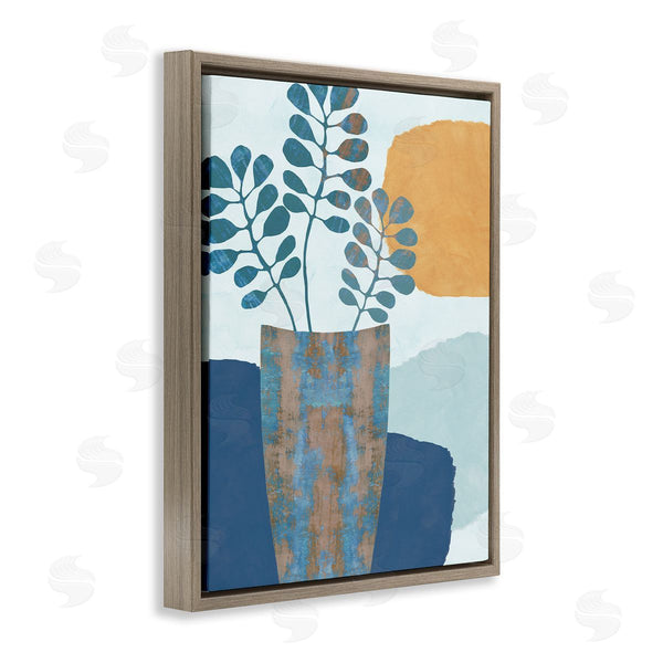 Stupell Industries Flora Kouta | Western Eucalyptus Plant Vase Orange Sun Wall Art