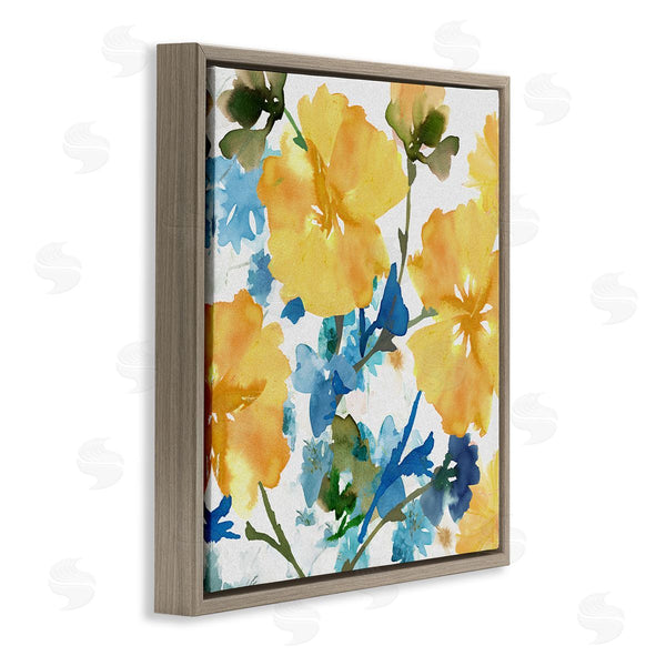 Stupell Industries Flora Kouta | Yellow & Blue Hibiscus