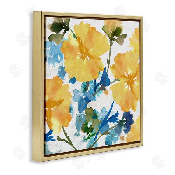 Stupell Industries Flora Kouta | Yellow & Blue Hibiscus