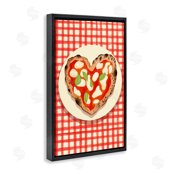 Stupell Industries Florentina Dolci | Heart Pizza On Red Check