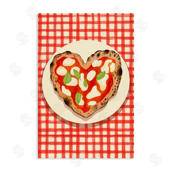 stupell industries Florentina Dolci | Heart Pizza on Red Check