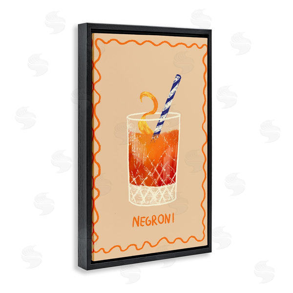 Stupell Industries Florentina Dolci | Negroni With Striped Straw
