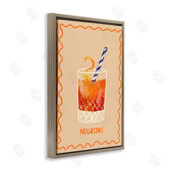 Stupell Industries Florentina Dolci | Negroni With Striped Straw