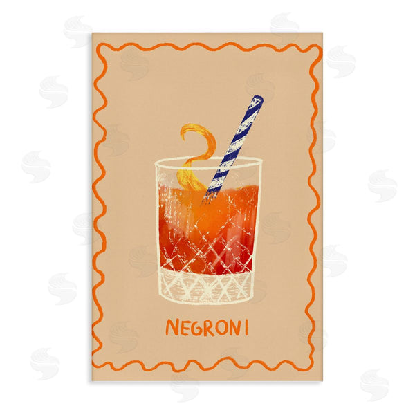 stupell industries Florentina Dolci | Negroni with Striped Straw
