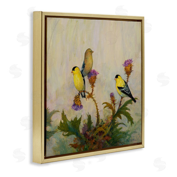 Stupell Industries Floy Zittin | American Goldfinch Trio