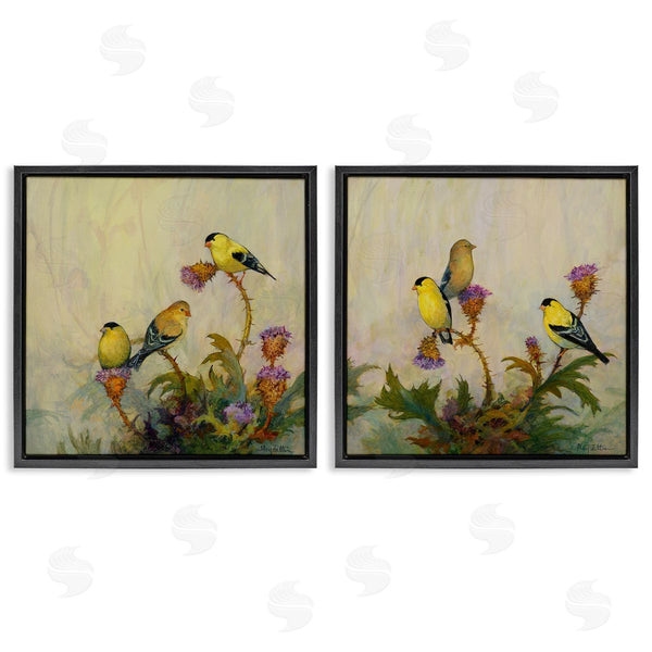 Stupell Industries Floy Zittin | American Goldfinches Perched