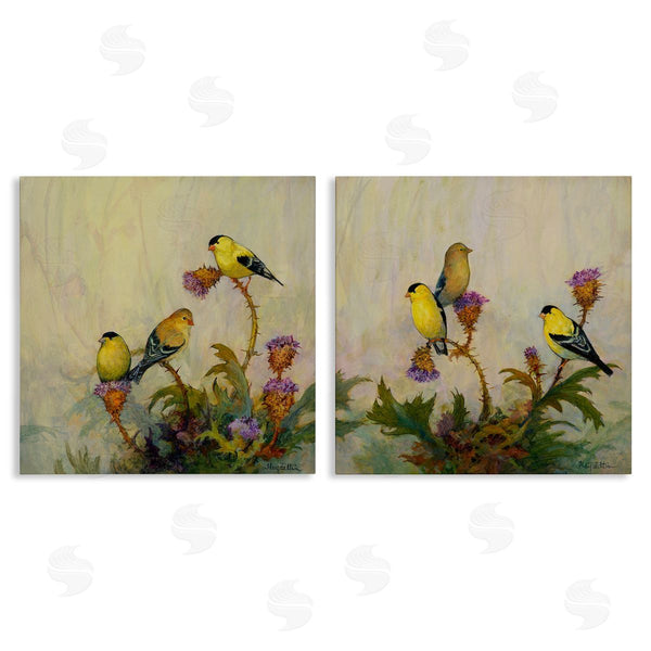 stupell industries Floy Zittin | American Goldfinches Perched