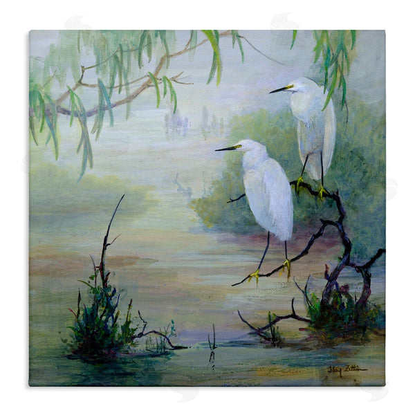 stupell industries Floy Zittin | Egrets & Marshland Edge