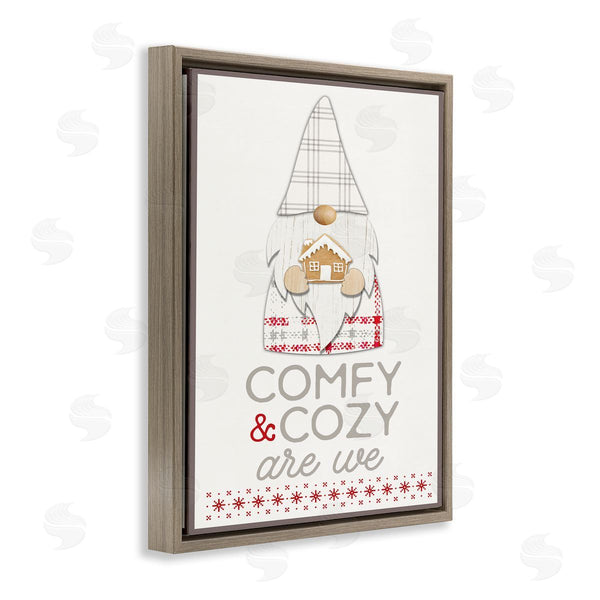 Stupell Industries Fluidity/PDR LLC. | Comfy And Cozy Phrase Red Plaid Christmas Gnome