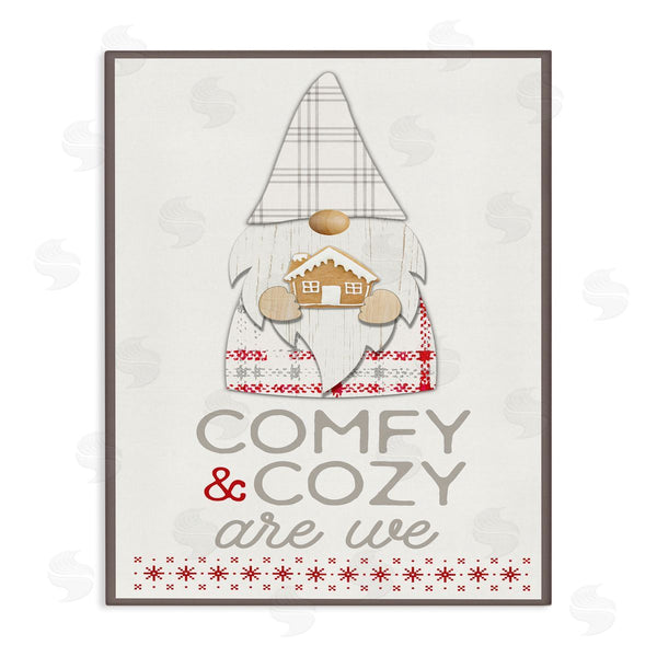 stupell industries Fluidity/PDR LLC. | Comfy and Cozy Phrase Red Plaid Christmas Gnome